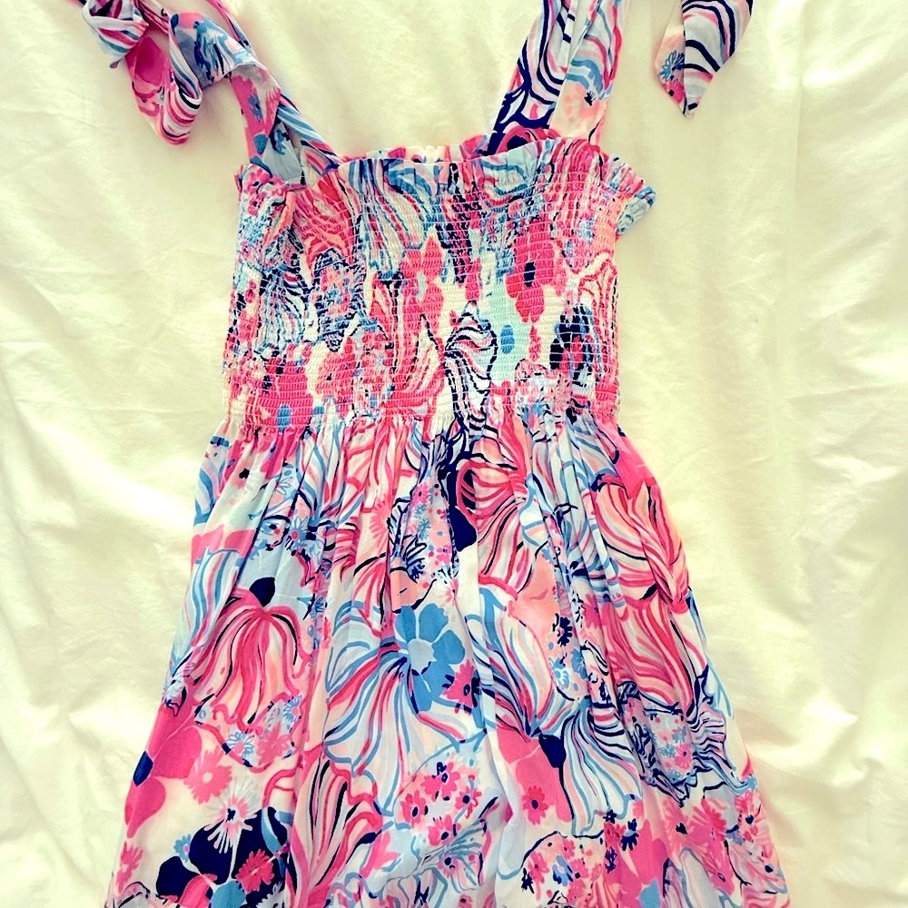 Lilly Pulitzer Floral Smocked Maxi Dress